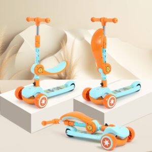 AMBERZ KS-113 3 in 1 Smart Convertible & Adjustable Kids Scooter 3-12 Years Old Boys & Girls