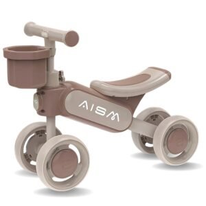 AMBERZ 4-Wheeled Balance Car with Storage Basket for 1.5-5 Year old Boys & Girls