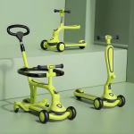 AMBERZ KS-221 5-in-1 Multi-Functional Design Kick Scooter for 2-12 Years Old Boys & Girls