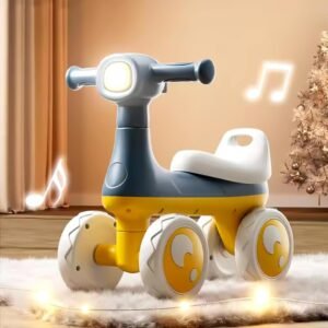 Ride-On Car for Toddlers by Amberz with Music and Lights